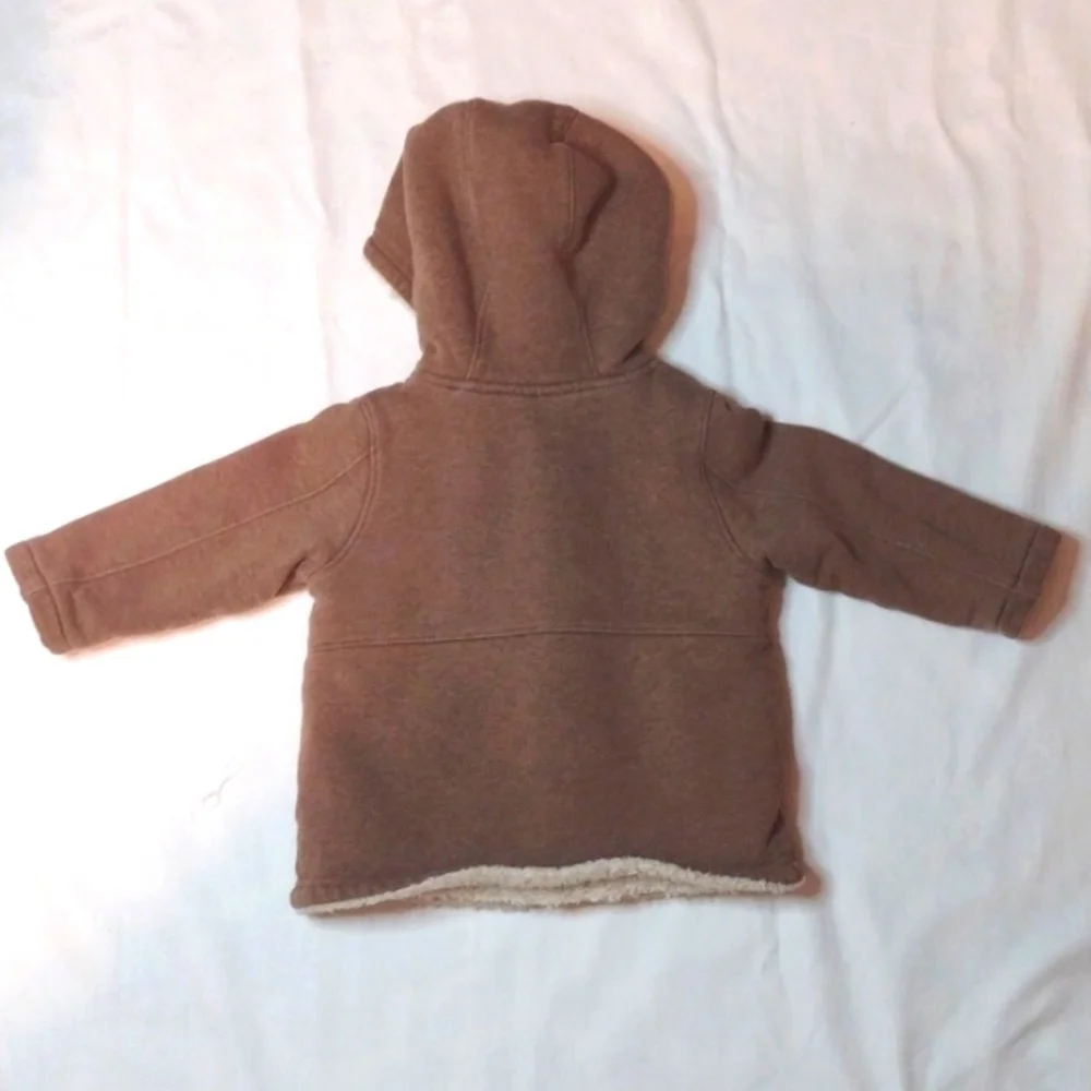 Mini Boden Funky Duffle Toggle Hooded Coat Jacket Size12-18 months